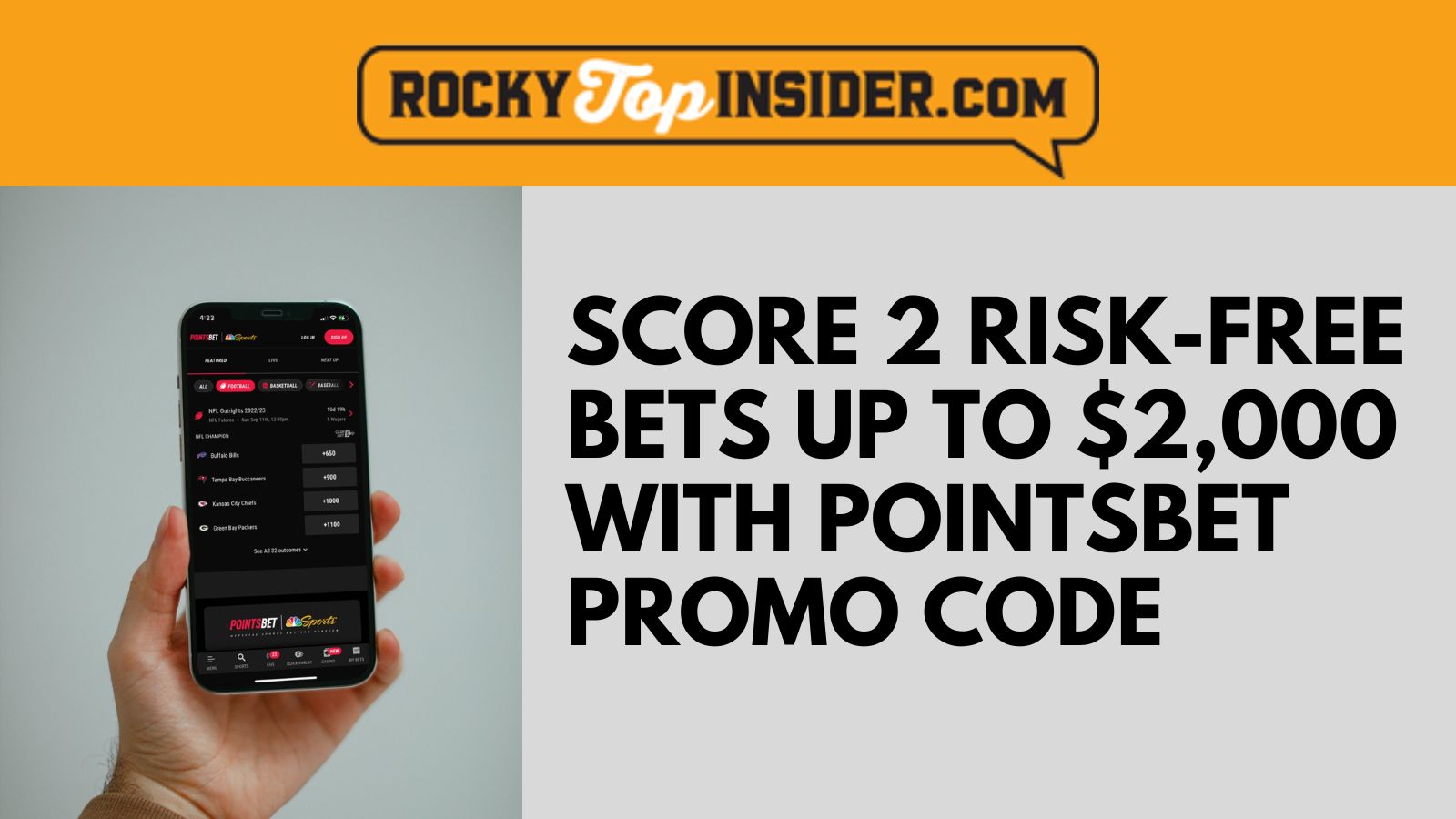 PointsBet promo code: 10x Second Chance Bets for NFL Sunday