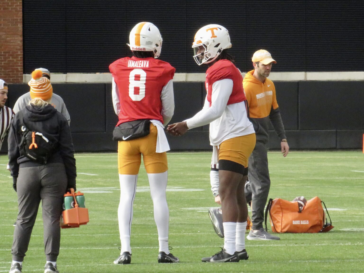 Vols QB Nico Iamaleava Takes The Tennessee Practice Field | Rocky Top ...