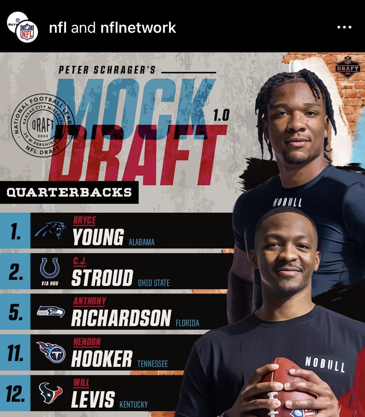 NFL Network  Peter Schrager's Mock Draft 1.0